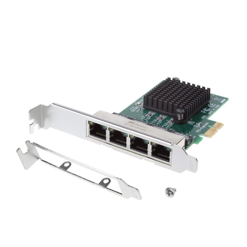 PCIE LAN Card 4 Port Gigabit Realtek PCI Ethernet Quad Port High Speed