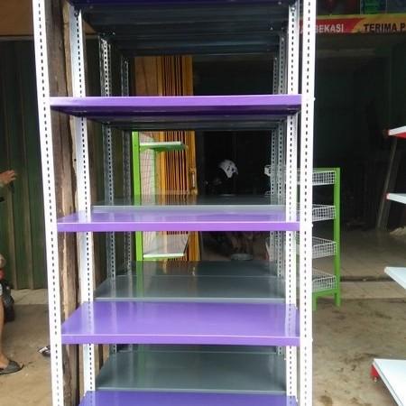 Rak Besi Siku Lubang 5 susun Terima Pesanan
