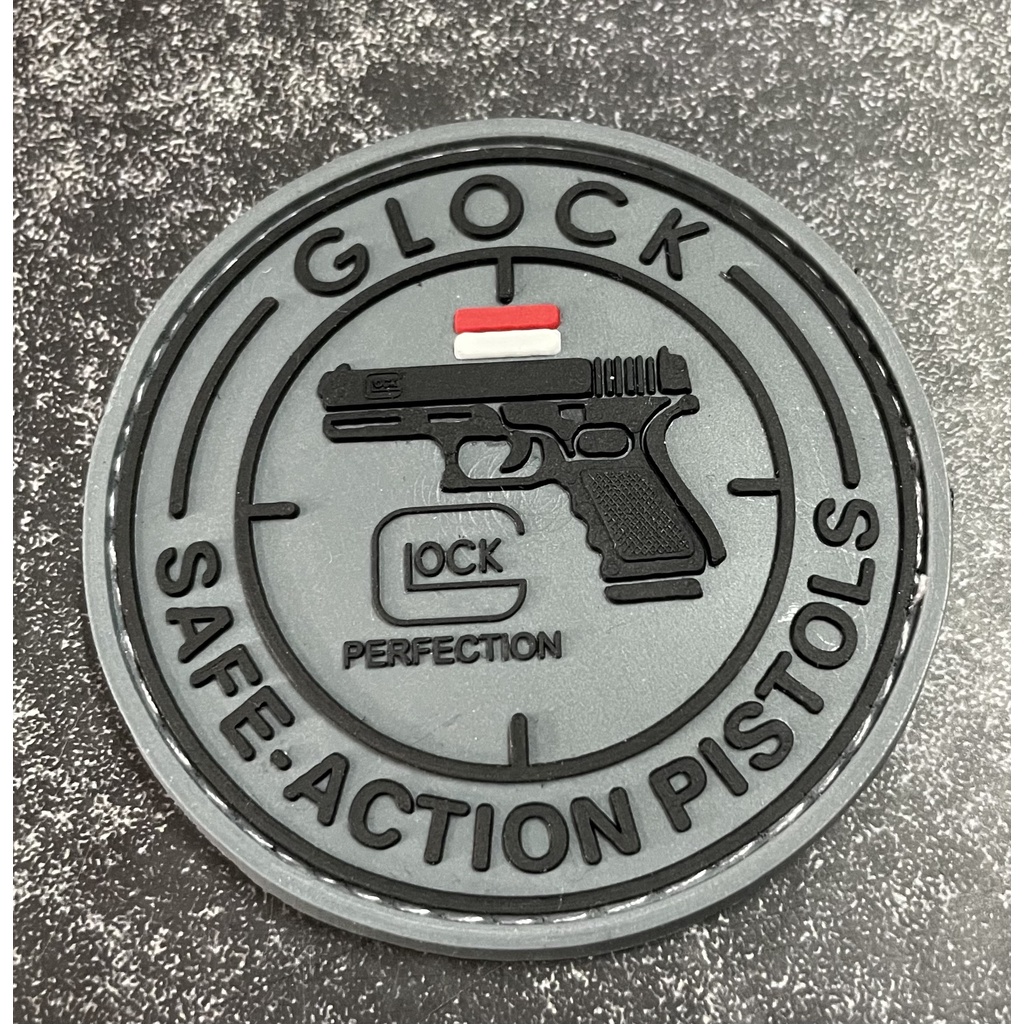 Patch Gloc-k (Abu Bulat) - Patch Velcro Glo*k Safe Action- Prepetan Glo*k