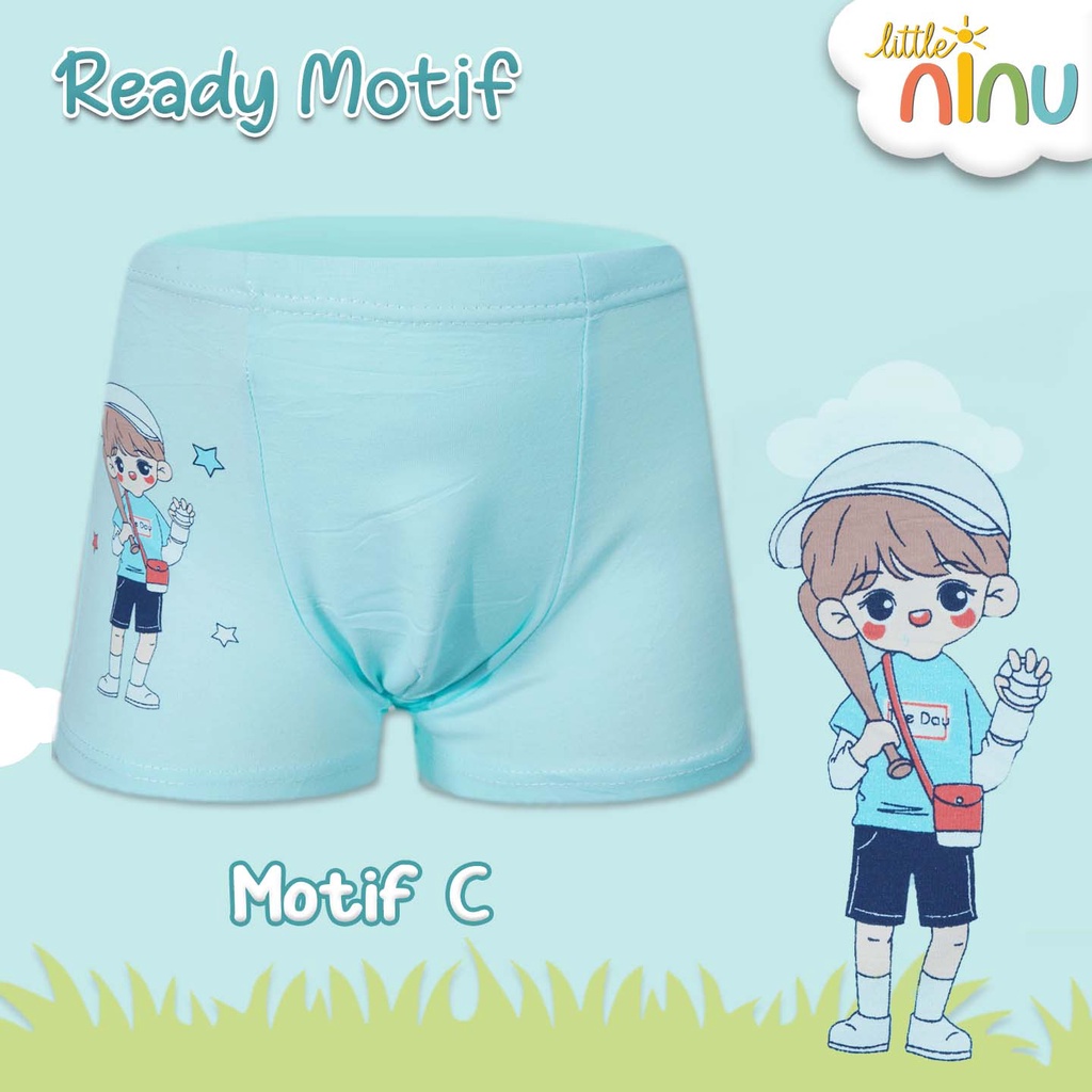 LITTLE NINU CD Celana Dalam Boxer Anak Premium 0008