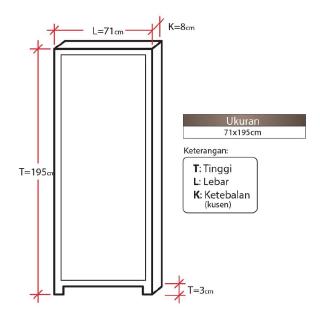  Tidy  J041 Pintu  PVC Redwood 71X195 cm Bukaan Kiri Shopee 