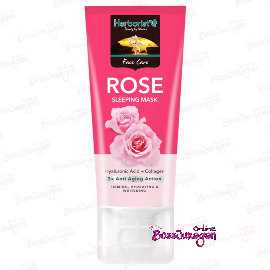 (BOSS) Herborist Rose Sleeping Mask 80gr | (Masker Wajah) Rose