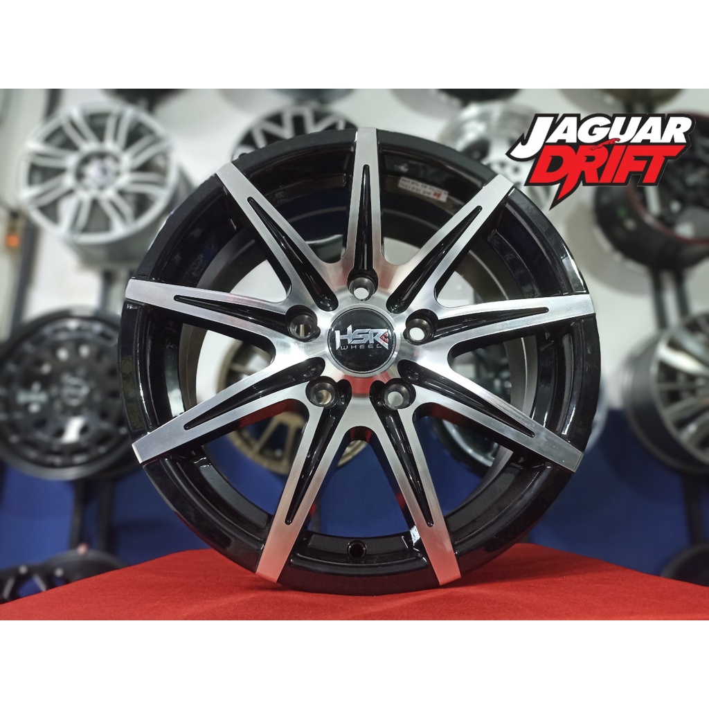 Velg Mobil Racing Hsr Kccx R15 X 6.5 H5 X 114.3 ET42 Two Tone / Black Polish - Velg Mobil Ring 15 Mu