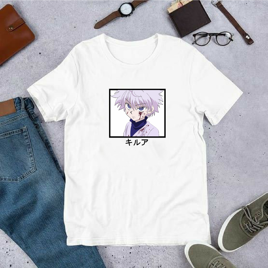 TSHIRT KILLUA / BAJU KILLUA / BAJU ANIME / TSHIRT HUNTER X HUNTER / BISA COD
