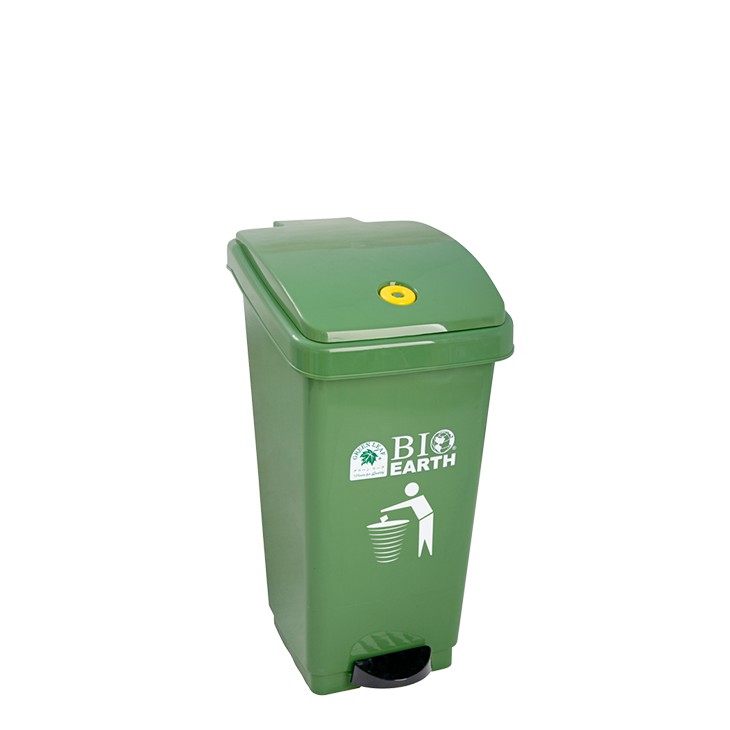 TEMPAT SAMPAH INJAK SEGI 50 LITER BIO GREEN LEAF 2160 / Kotak Sampah Komplek Plastik / Dust Bin