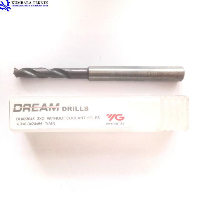 MATA BOR BESI BAJA MATA BOR CARBIDE 4.3mm UNTUK BAHAN KERAS