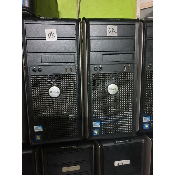 Paket komputer cpu dell tower core2duo ddr3 ram 2gb hardisk 160gn