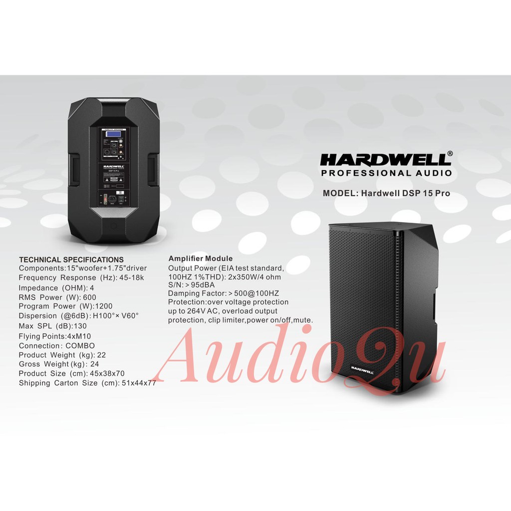SPEAKER AKTIF HARDWELL DSP 15 PRO / DSP15PRO ORIGINAL 15 INCH