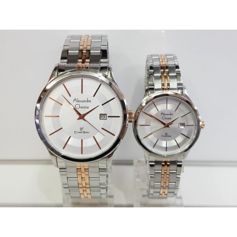 jam tangan couple Alexander christie ac8348 original