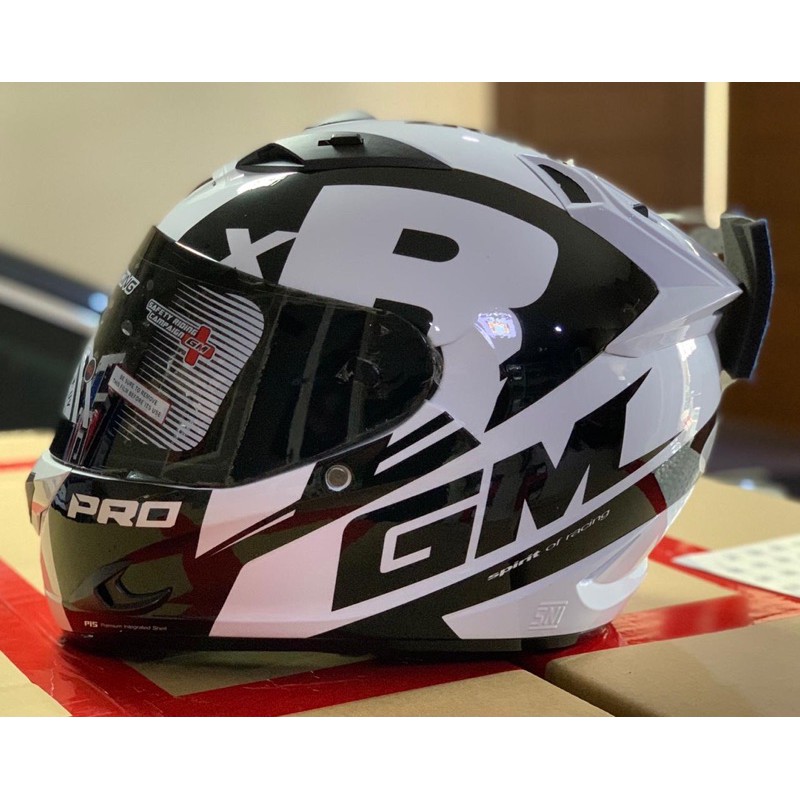 GM RACE PRO ZR650 WHITE ( visor smoke )