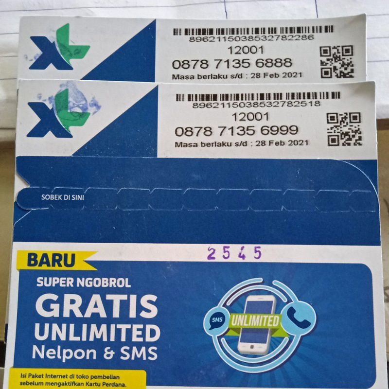 No Cantik XL Triple 8 & 9 Ujung Pasangan, 0878-7135-6888 & 0878-7135-6999