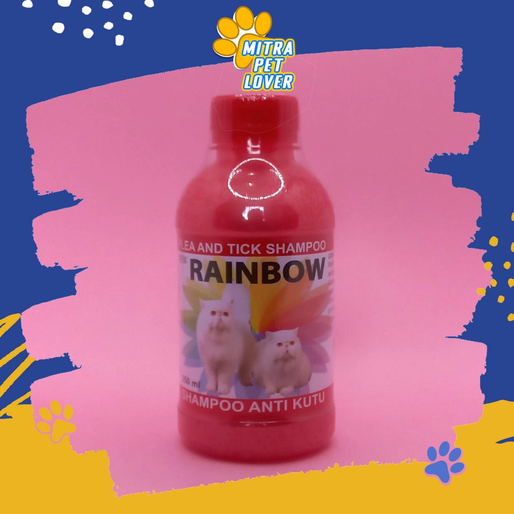 SHAMPO ANTI KUTU KUCING - RAINBOW CAT SHAMPOO ORGANIK 250 ML ORIGINAL - SAMPO AROMA BUNGA KRISAN BULU LEMBUT HARUM WANGI BERSIH PET ANIMAL HEALTHCARE AND VETERINARY TAMASINDO OBAT KESEHATAN DAN VITAMIN TERNAK HEWAN BINATANG PELIHARAAN MITRAPETLOVER