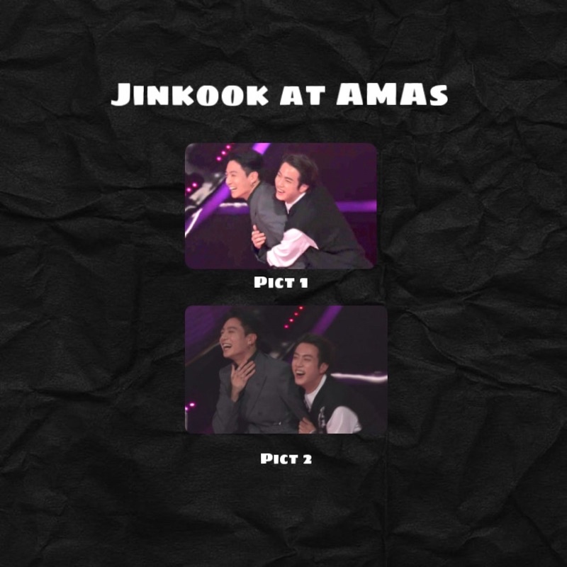 photocard pc lenticular holo BTS jungkook Jin at AMAs