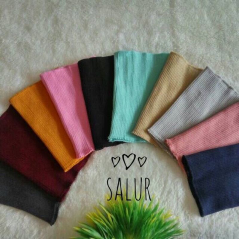 Ciput rajut 1 WARNA /Ciput inner bandana polos salur 1 warna