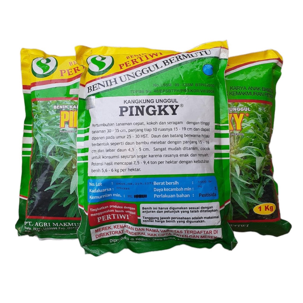 Bibit Benih Kangkung Pingky Daun sempit 500gr Benih Pertiwi