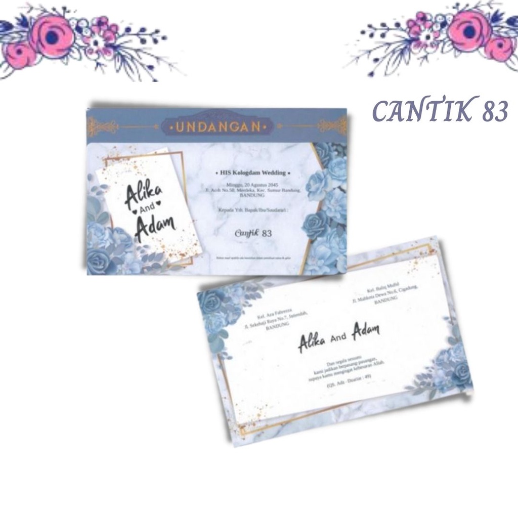 Blangko Undangan Pernikahan CANTIK 83
