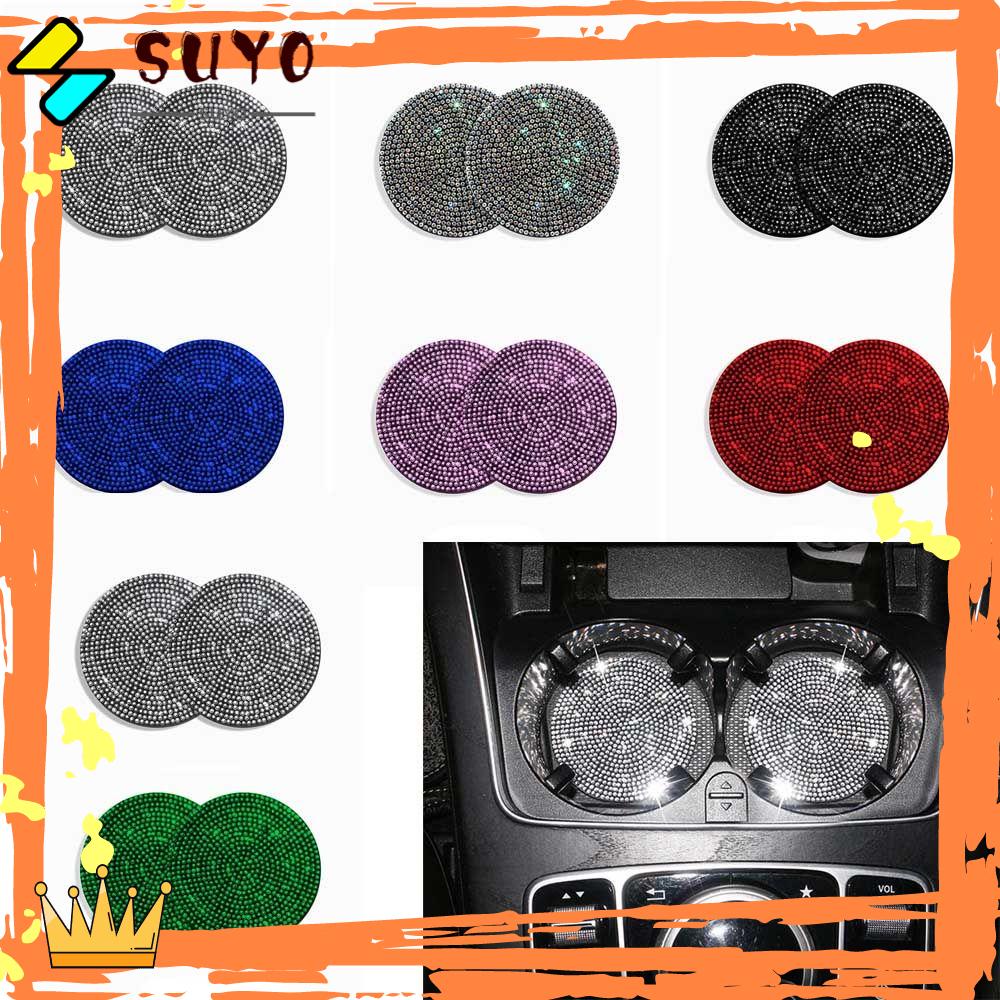 Suyo Tatakan Gelas Bahan Silikon Lembut Bling Untuk Interior Mobil