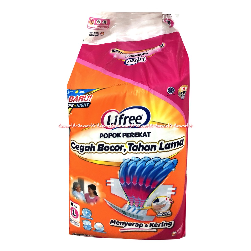 Lifree Popok Perekat Dewasa L Isi 7 Mudah Dipakai Liffree Life Free L7 Laifree Orang Tua Diaper Orang Tua Perekat