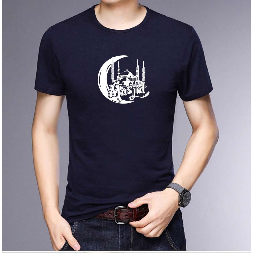 BS/COD/BAJU KAOS TANGAN PENDEK MASJID PRIA REALPICTURE