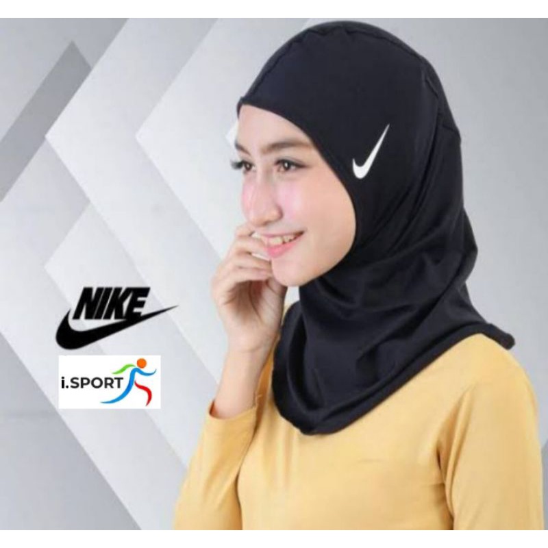 Manset Hijab Kerudung Hitam