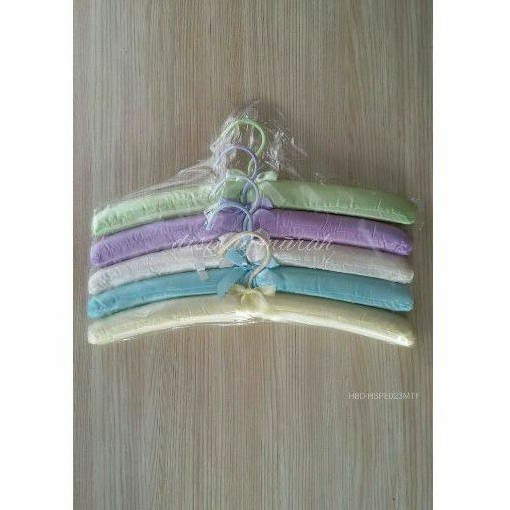 Hanger satin / Hanger busa polos dan motif Gantungan Baju Shabby Chic korea Hanger Butik Dewasa - BH