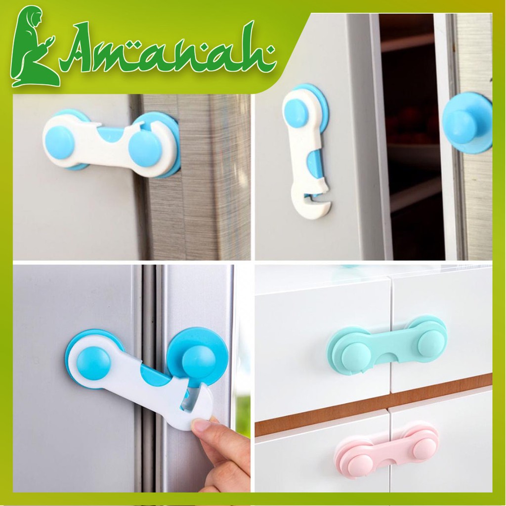 AS539 Penahan Pengaman Pintu Lemari / Pengunci Pintu Lemari / Baby Safety Lock Band