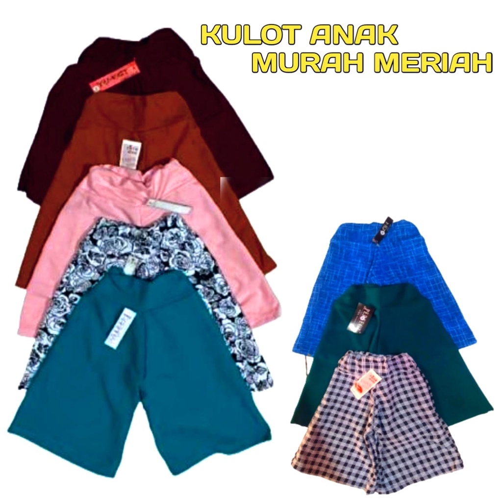 Promo Celana Anak perempuan Kulot Anak 1-5 Tahun