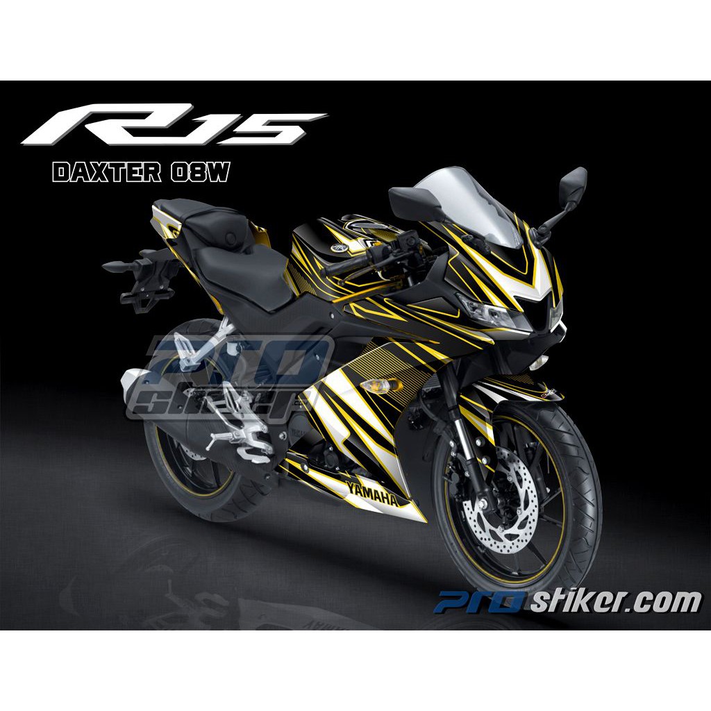 Decal Striping Yamaha R15 V3 Desain Simpel Elegan Daxter Full Body Sticker Prostiker Shopee Indonesia