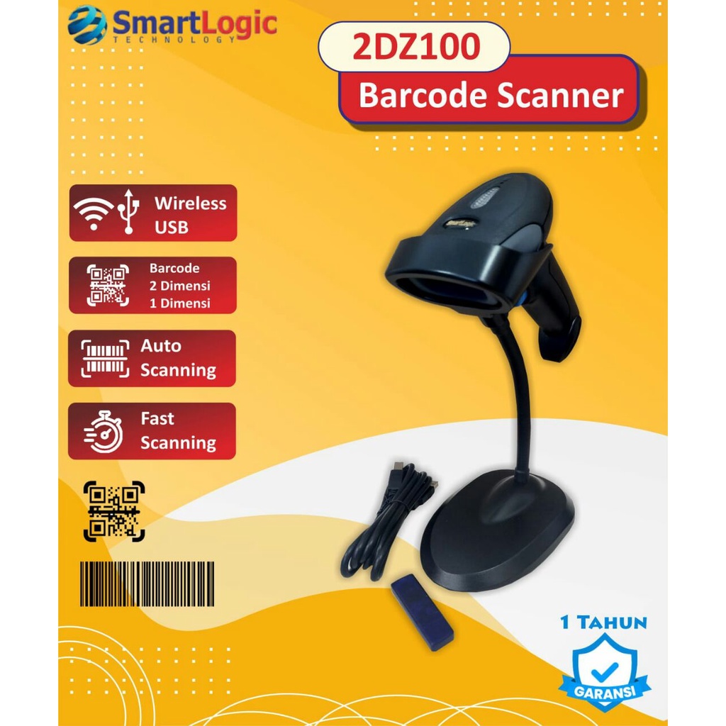 SmartLogic SL-2DZ100 - 2D  | Barcode Scanner Wireless
