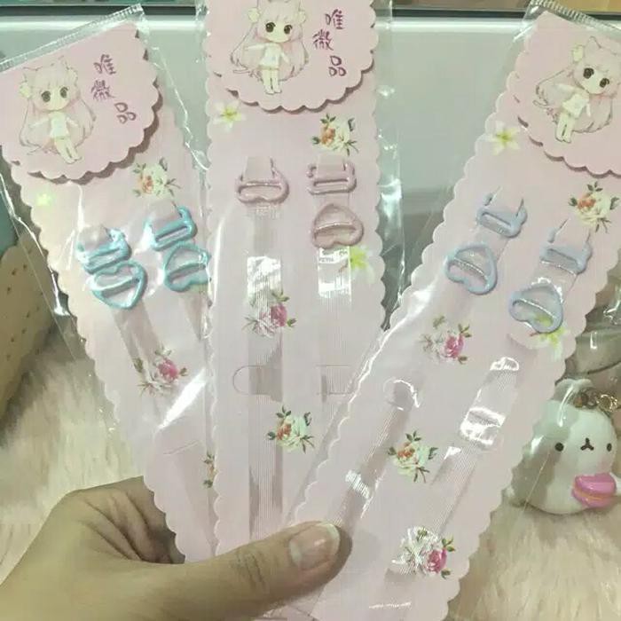 HS. TALI BRA BH BENING TRANSPARAN POLOS KAIT MODEL LOVE HATI 