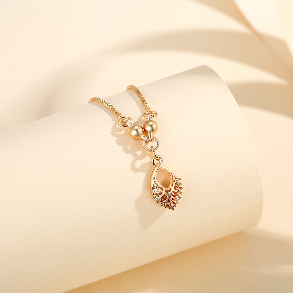 Y624 【COD】 Kalung Korea Berlian Titanium Anti Karat Lapis Emas Kalung Wanita Fashion Korea Kalung