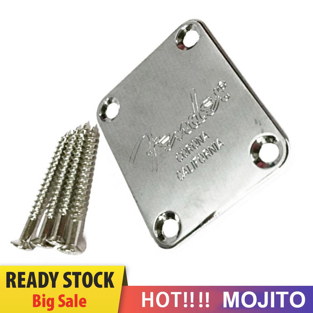 Neck Plate Gitar Elektrik Telecaster Joint Board Dengan 4 Sekrup