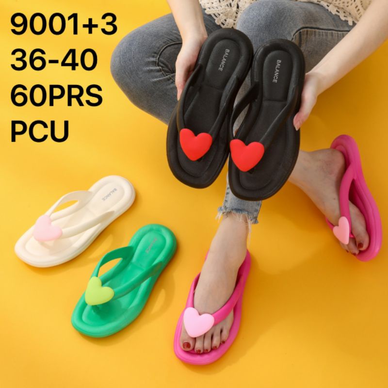 Sandal jepit Wanita motif Pariasi love Sandal wanita kekinian nyaman Sandal Import Cewek Terbaru