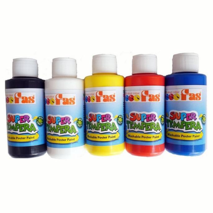 

FAS SUPER TEMPERA WASHABLE FINGER PAINT 5 PCS CAT AIR ANAK NON TOXIC