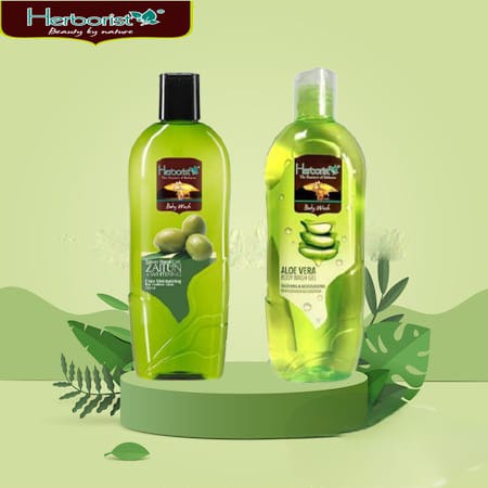 Herborist Body Wash Aloe Vera 250ml | Herboris Body Wash Zaitun 250ml | Herboris