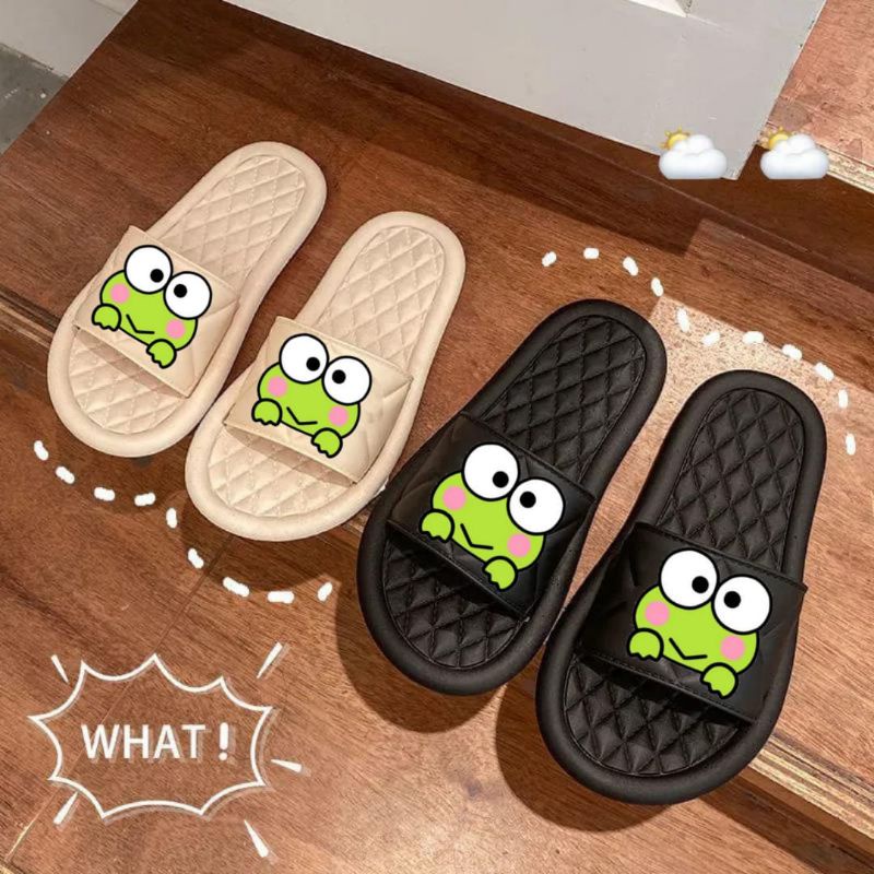 Sandal Wanita Sendal Slip Keroppi