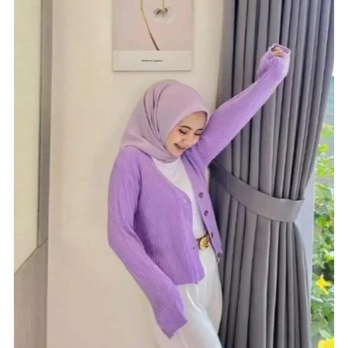 CARDIGAN  WILLY JALUR RAJUT | ATASAN RAJUT WANITA TERBARU KARDIGAN PARIS