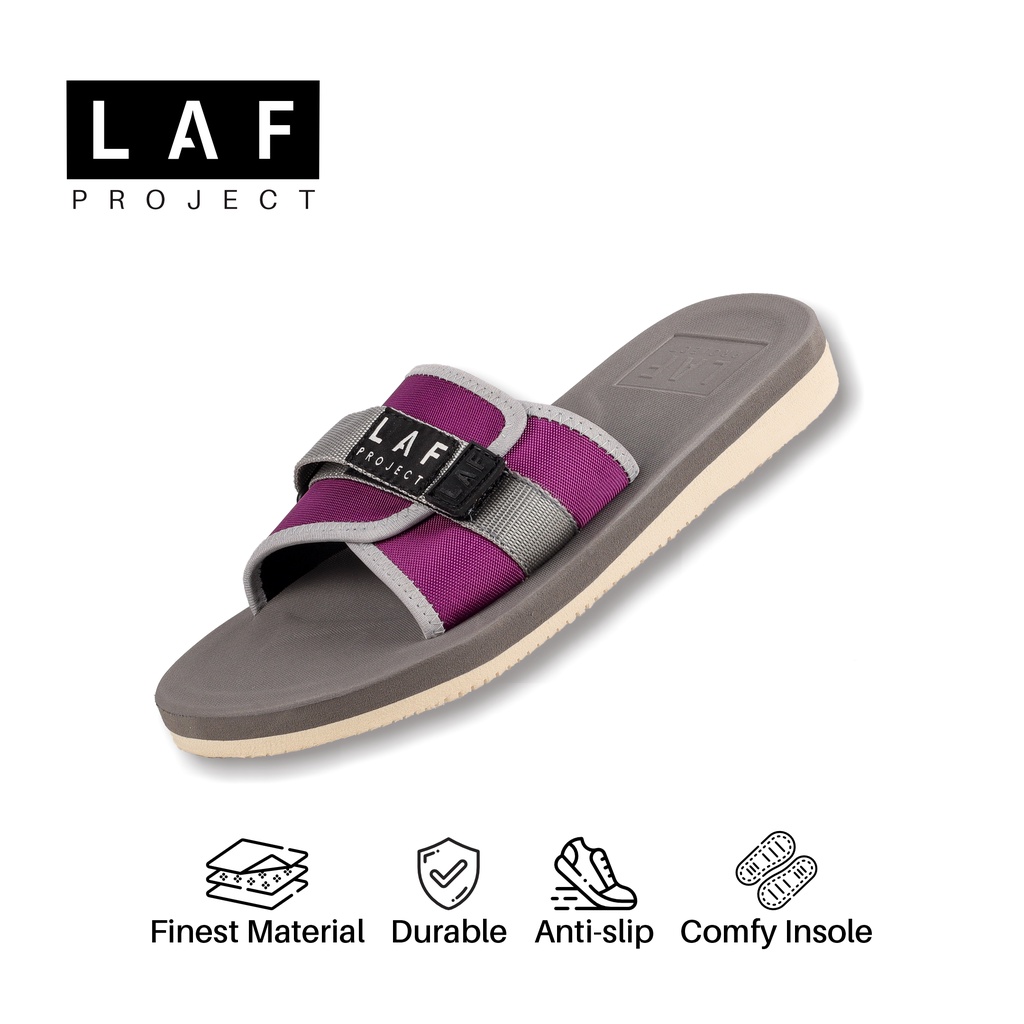 LAF Project - Sandal Slide Slip On Selop Casual Lilo Ungu Purple