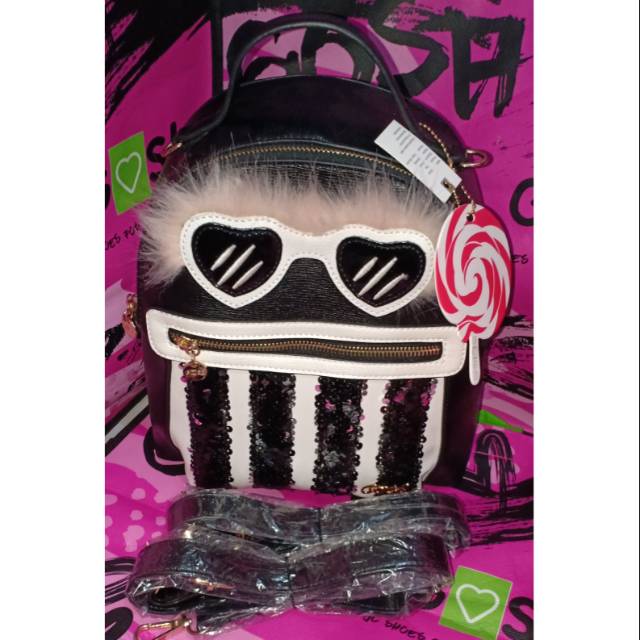 Gosh ransel hitam bulu prelove