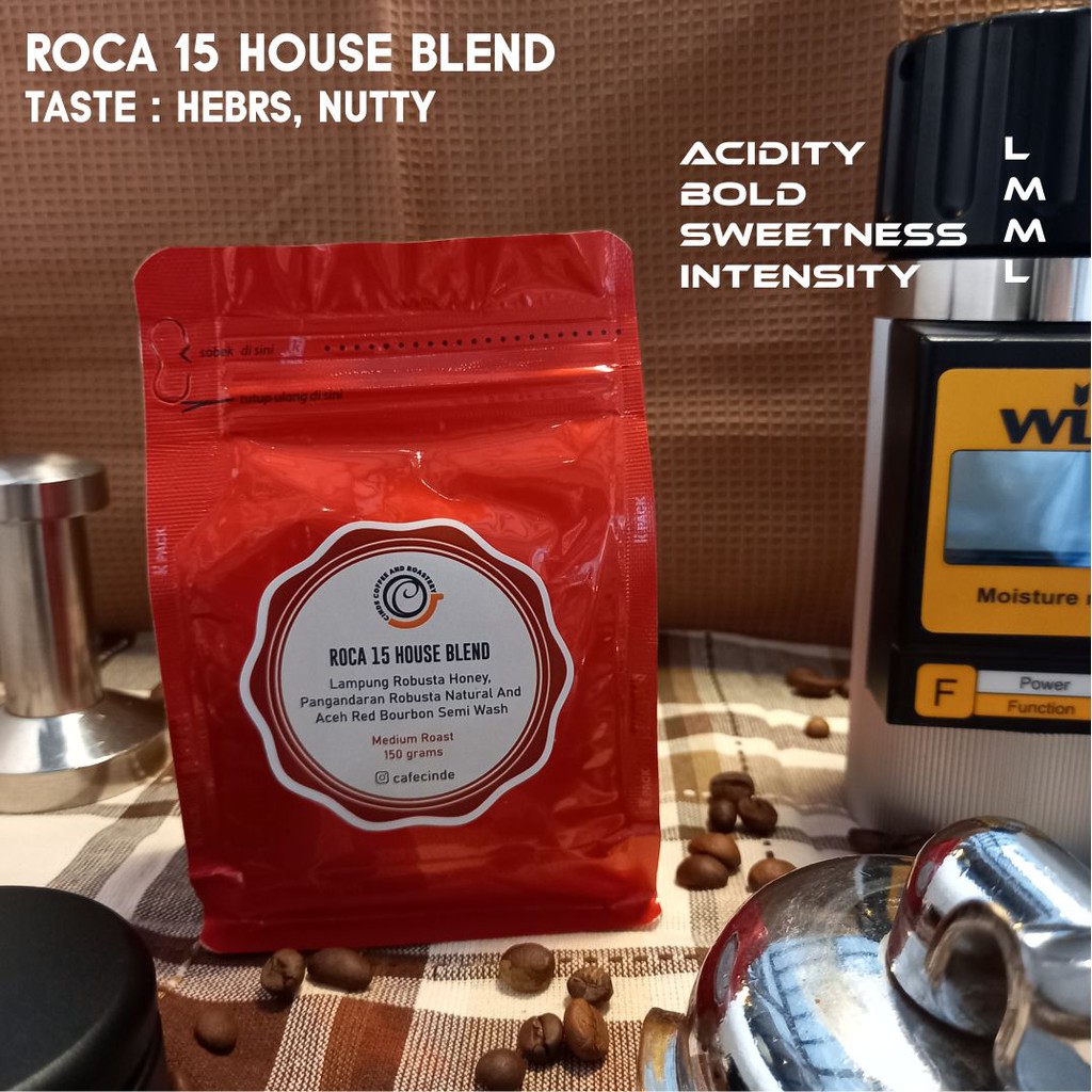 

COFFEE HOUSE BLEND ROBUSTA-ARABICA ROCA 15 150 GR