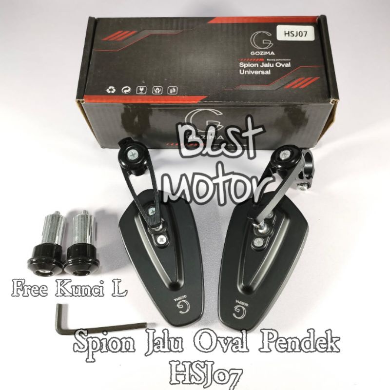 Spion Jalu Oval Bar End Gozima HSJ07 Spion Universal Semua Motor Bisa