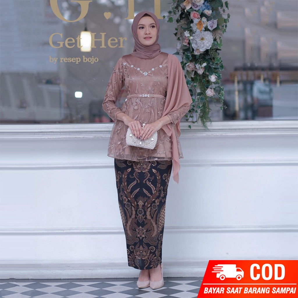 COD Kebaya laffeya Series Kebaya Wisuda Lamaran Baju Tunangan Batik Couple kebaya Payet Premium