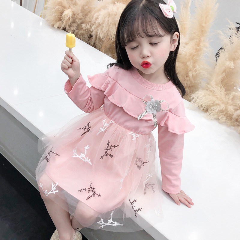 HappyOliver DRESS CLAIRE BRANCH EBV Baju Dress Anak Perempuan Import 6 bulan - 4 TahunBaju /Dress Bayi Perempuan/Gaun Bayi Perempuan/Dress Pesta/Dress Bayi