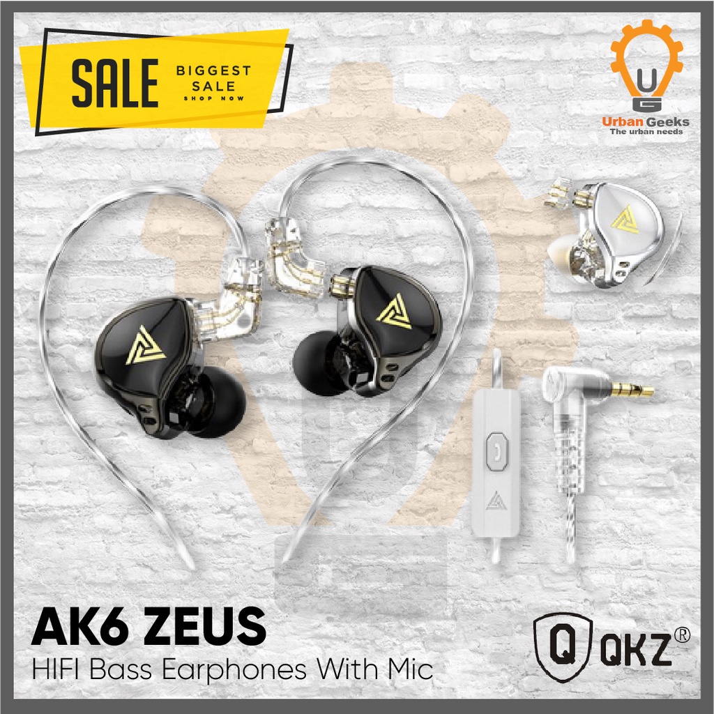 Earphones QKZ AK6 Zeus HiFi Wired With Mic