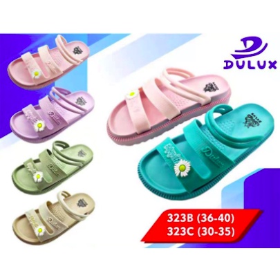 DX-323B Sandal Karet Wanita Dewasa Motif Bunga Enjoylife Merek Dulux Size 36-40