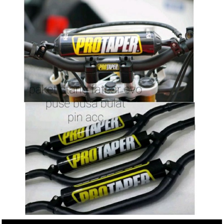 Stang Fatbar Protaper Evo Low plus raisel dan busa fuzion protaper klx crf dtraker wr vixion cbr cb