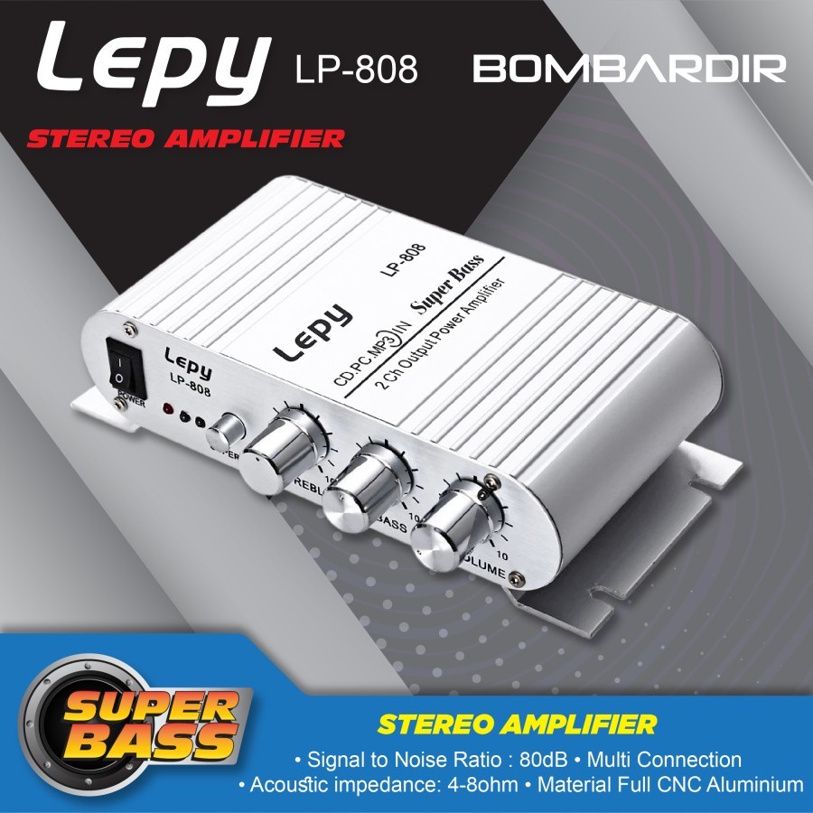 AMPLIFIER LEPY LP-808 MINI HI-FI STEREO AUDIO