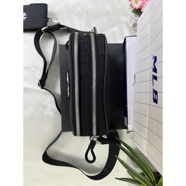 Tas MIB Korea Black Monogram Jacquard Crossbody Bag Original 100%