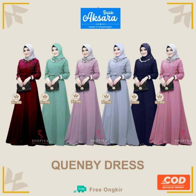 Ori Aksara Batik - Original Gamis Wanita Model Model Terbaru Resleting depan busui friendly Matt Mos