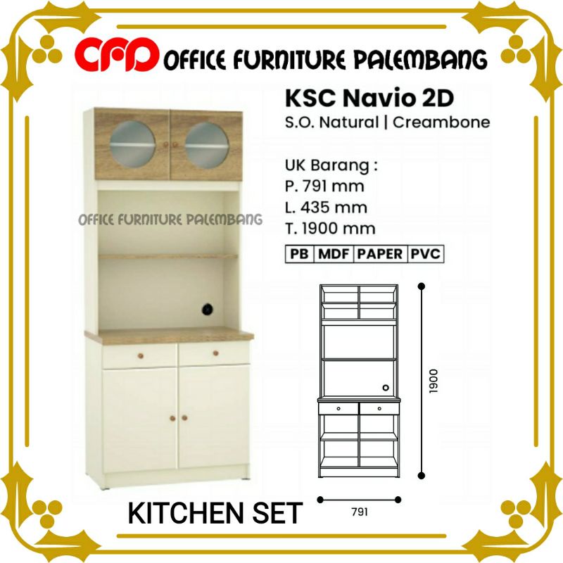 lemari dapur olympic KSC NAVIO 2D kitchen set rak piring rak dapur